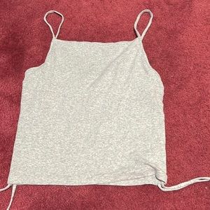 Gray cropped tank top